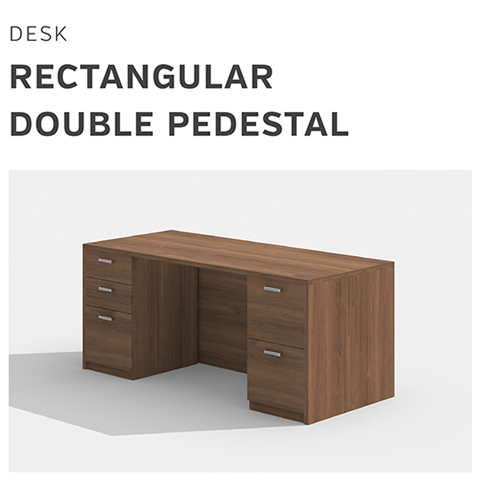 DESKS | RECTANGULAR DOUBLE PEDESTAL