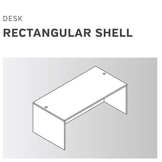 DESK | RECTANGULAR SHELL