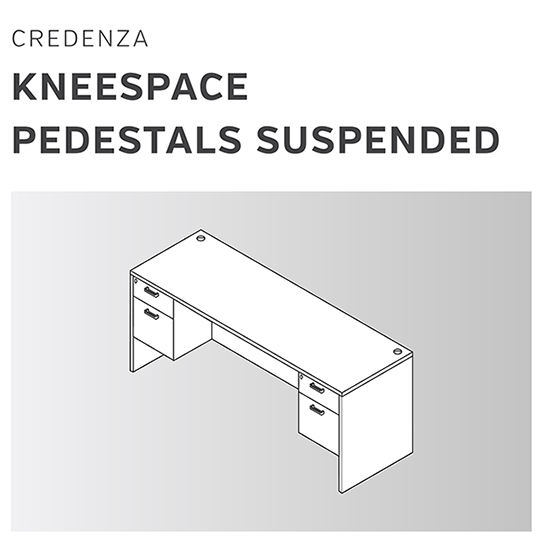 CREDENZA | KNEESPACE PEDESTALS SUSPENDED