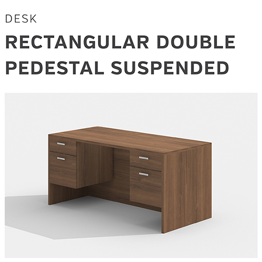 DESKS | RECTANGULAR DOUBLE PEDESTAL SUSPENDED