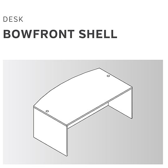 DESK | BOWFRONT SHELL