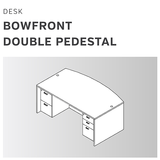 DESKS | BOWFRONT DOUBLE PEDESTAL SUSPENDED