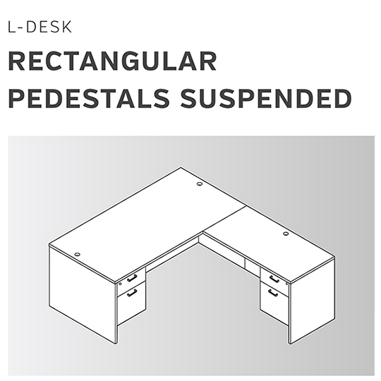 L-DESK | RECTANGULAR PEDESTALS SUSPENDED