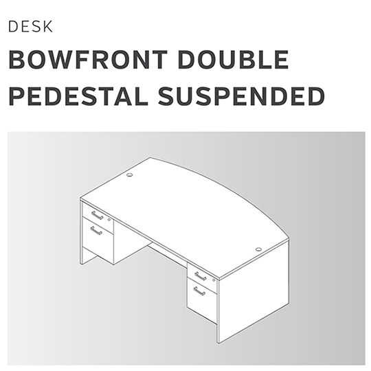 BOWFRONT DOUBLE PEDESTAL