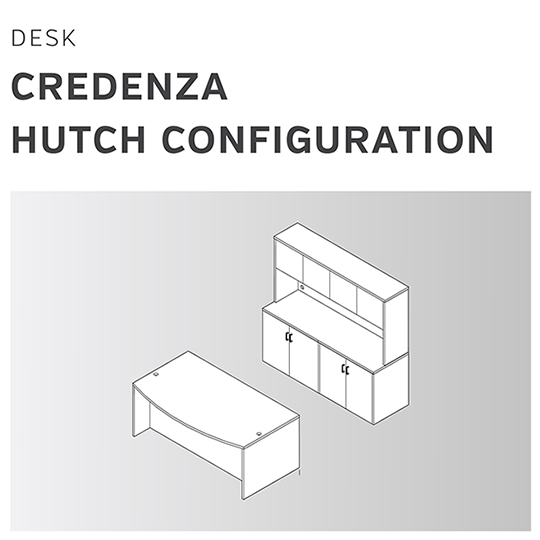 DESKS | CREDENZA WITH HUTCH CONFIGURATION