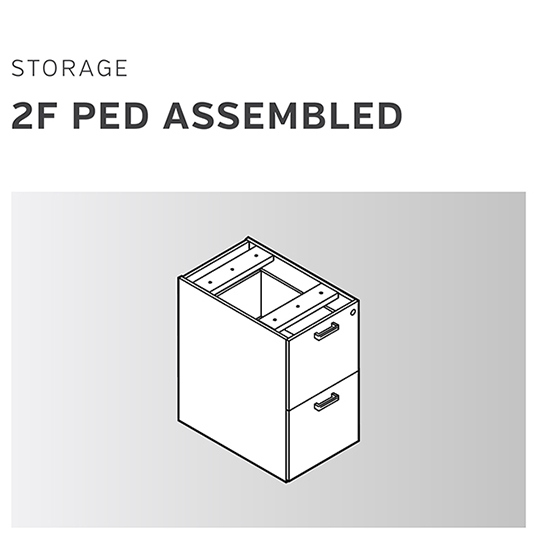 Components | Storage 2 File Pedestal Assembled