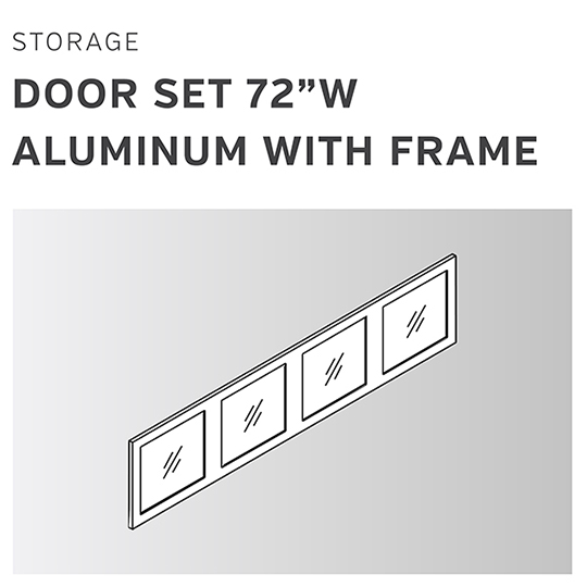 Components | Storage Door Set 72W Aluminum with Frame