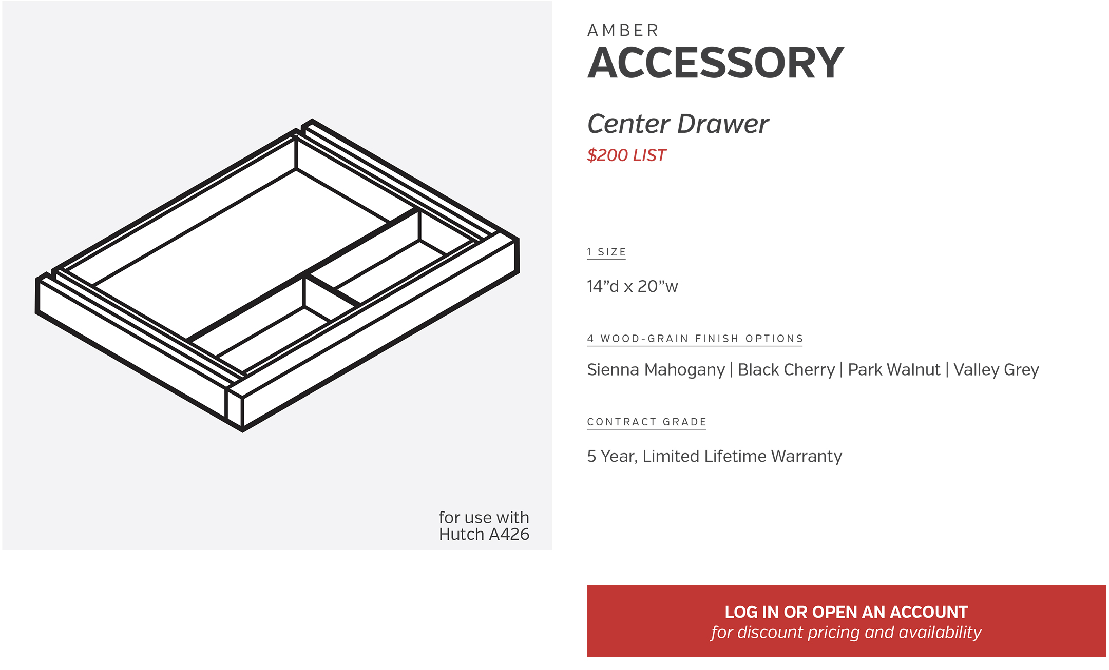 Components | Accessory Center Drawer