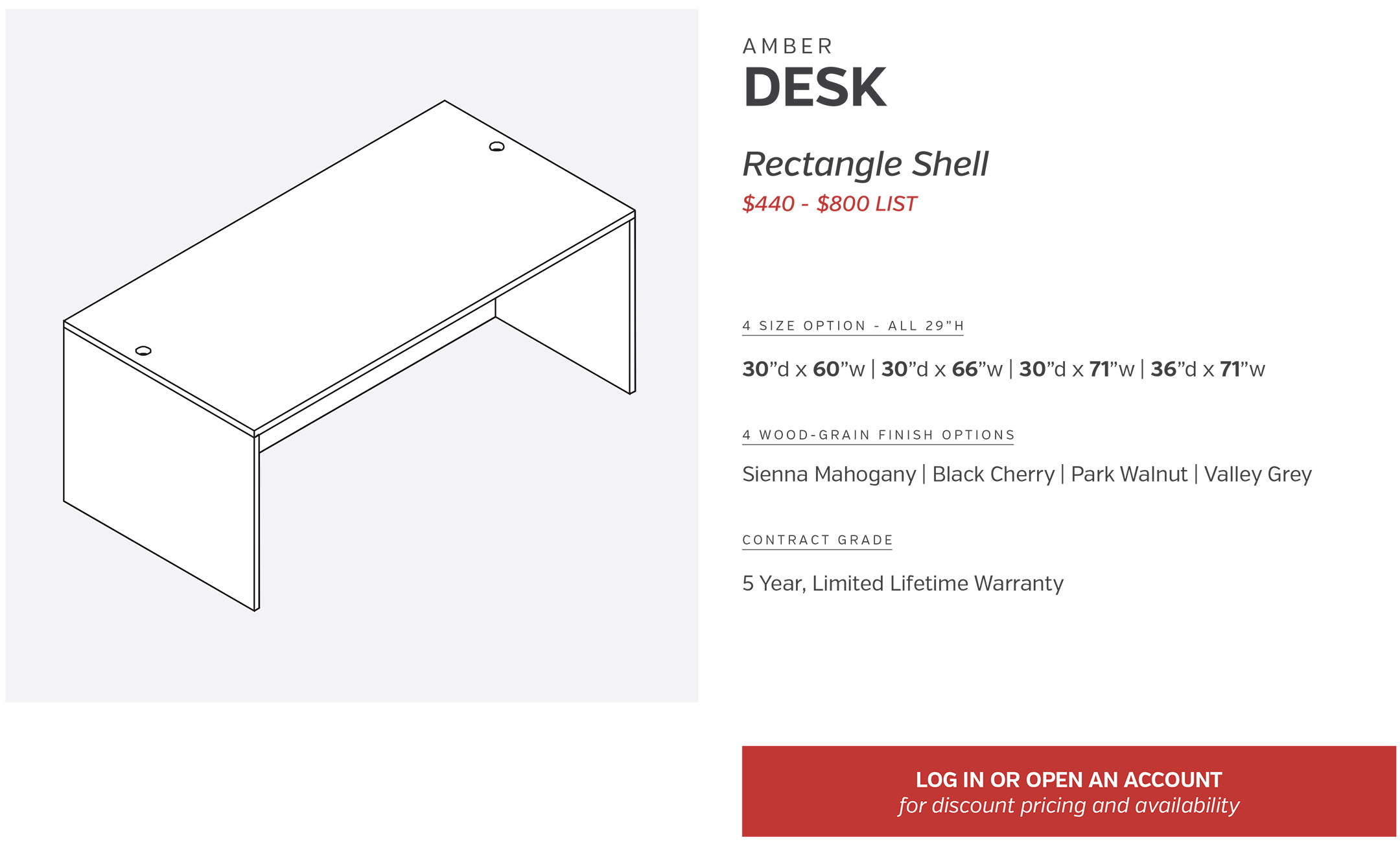 Component | Desk | Rectangle Shell